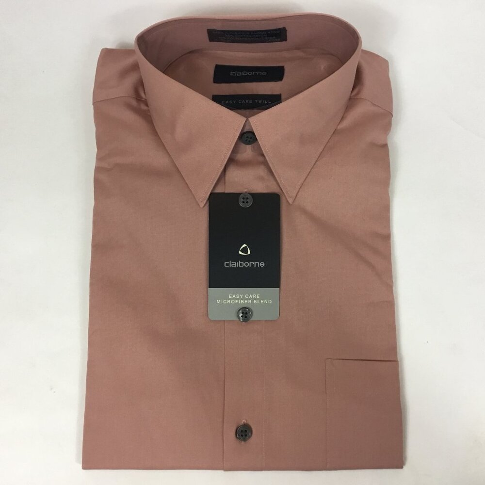 (NWT) Claiborne, Pink button down dress shirt